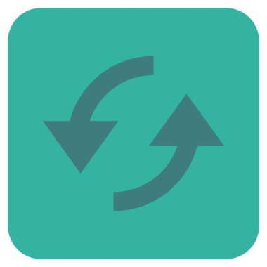 Düz kare vektör simge Yenile