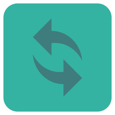 Düz kare vektör simge Yenile