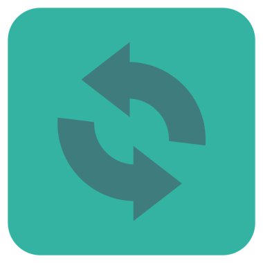 Düz kare vektör simge Yenile