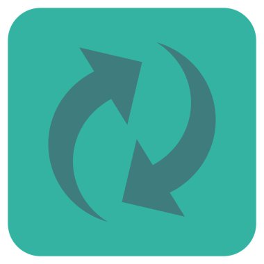 Düz kare vektör simge Yenile