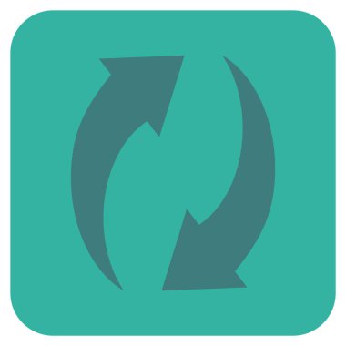 Düz kare vektör simge Yenile