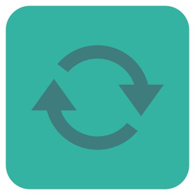 Düz kare vektör simge Yenile