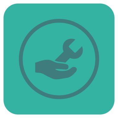 Vektör simge Onarım Servisi düz kare