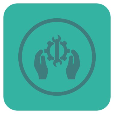 Vektör simge Onarım Servisi düz kare