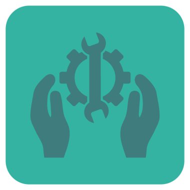 Vektör simge Onarım Servisi düz kare