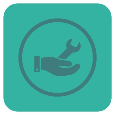 Vektör simge Onarım Servisi düz kare