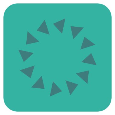 Saatin tersi yönde düz kare vektör simge döndürmek