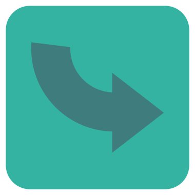 Saatin tersi yönde düz kare vektör simge döndürmek