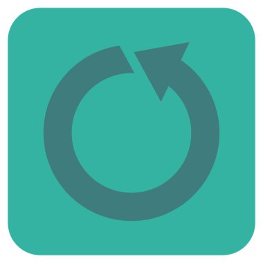 Saatin tersi yönde düz kare vektör simge döndürmek