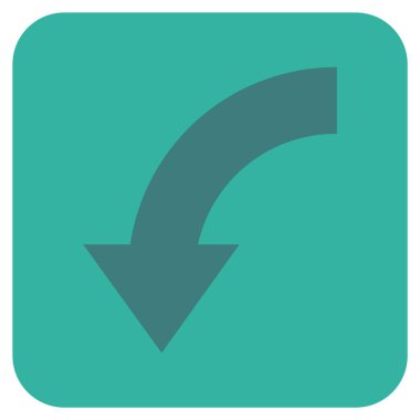 Düz kare vektör simgesi Döndür