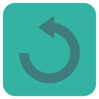 Sol düz kare vektör simge döndürmek