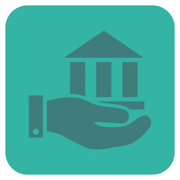 Bank Service Flat kwadraat Vector Icon — Stockvector