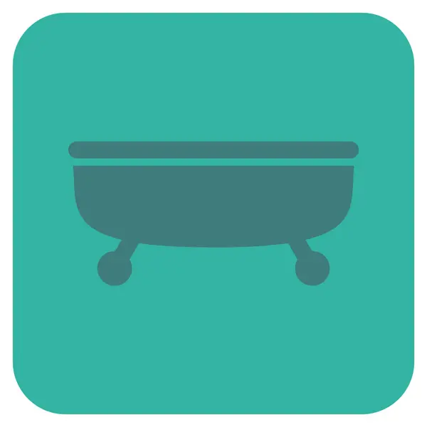 Bañera plana cuadrada Vector icono — Archivo Imágenes Vectoriales