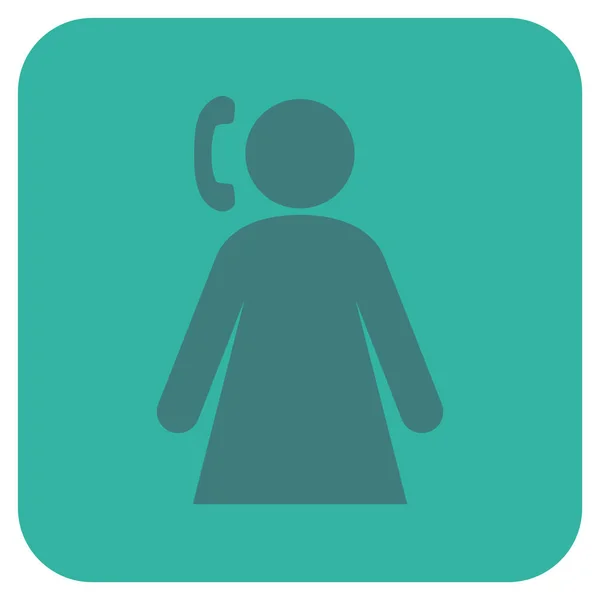 Векторная икона "Женщина с плоским квадратом" — стоковый вектор
