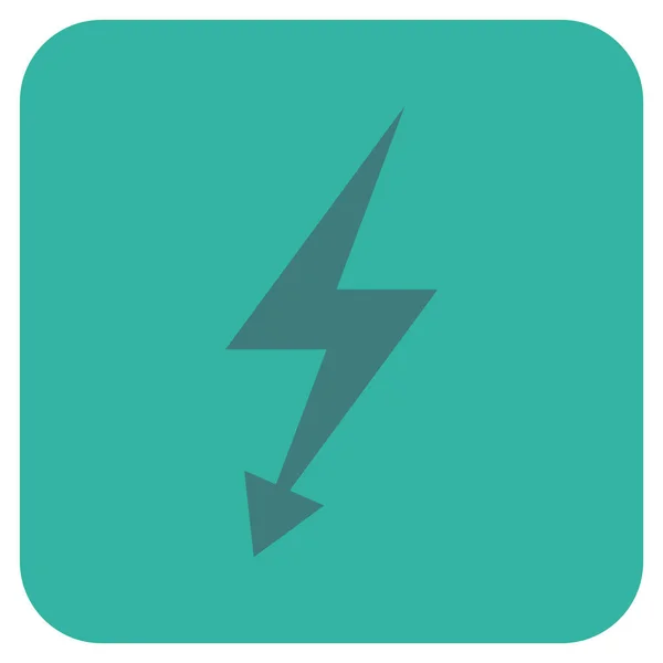 Electric Strike Flat Squared Vector Icon — Stock Vector