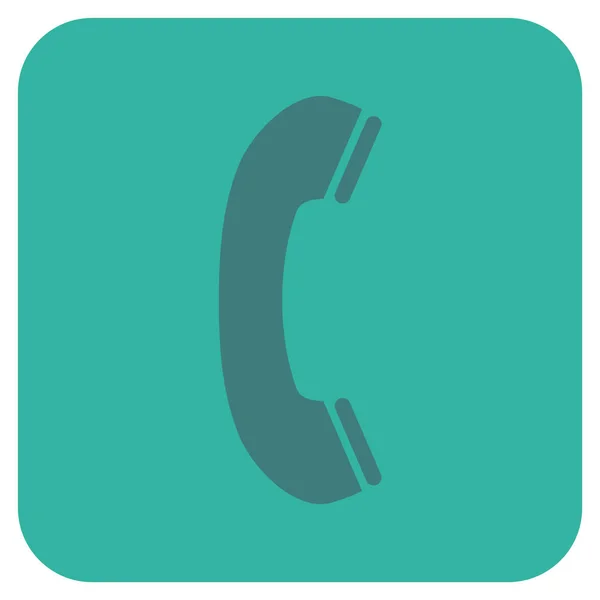 Receptor de teléfono plano cuadrado Vector icono — Archivo Imágenes Vectoriales