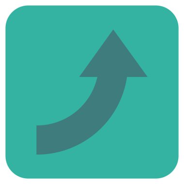 Düz kare vektör simge Döndür