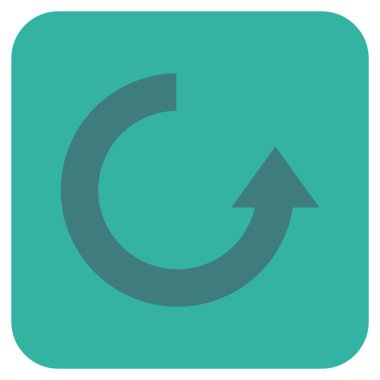 Düz kare vektör simge Döndür