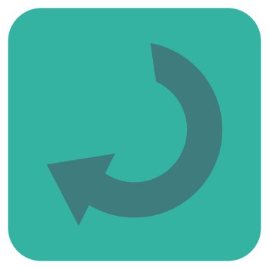 Düz kare vektör simge döndürmek