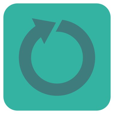 Düz kare vektör simge döndürmek