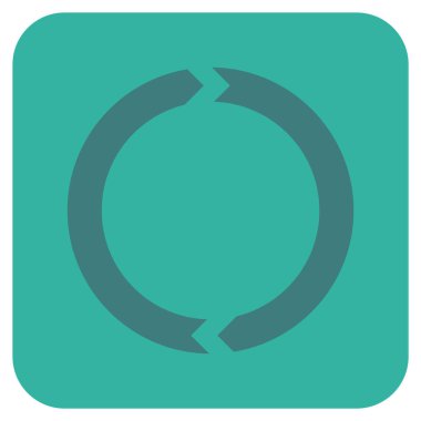 Döndürme düz kare vektör simgesi