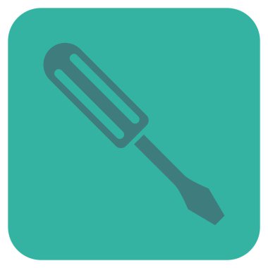 Tornavida düz kare vektör simgesi