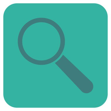 Arama aracı düz kare vektör simgesi