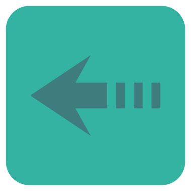 Vektör simge sol düz kare göndermek