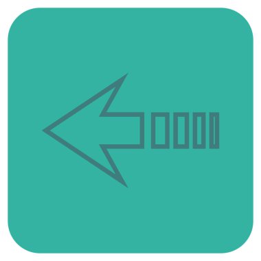 Vektör simge sol düz kare göndermek