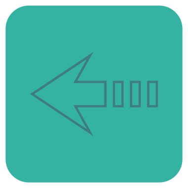 Vektör simge sol düz kare göndermek