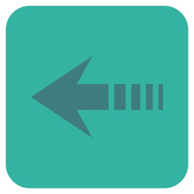 Vektör simge sol düz kare göndermek