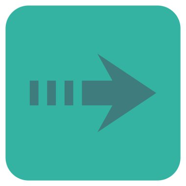 Vektör simgesi doğru düz kare göndermek