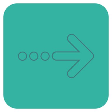 Vektör simgesi doğru düz kare göndermek