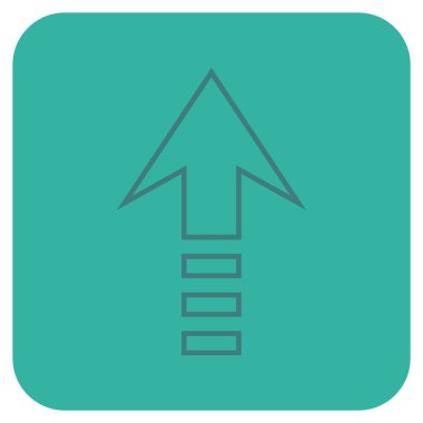 Düz kare vektör simge gönder