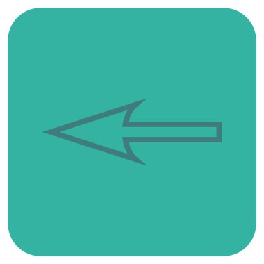 Keskin ok düz yaptı vektör simgesi kare