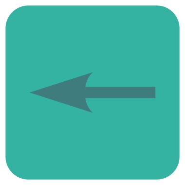 Keskin ok düz yaptı vektör simgesi kare