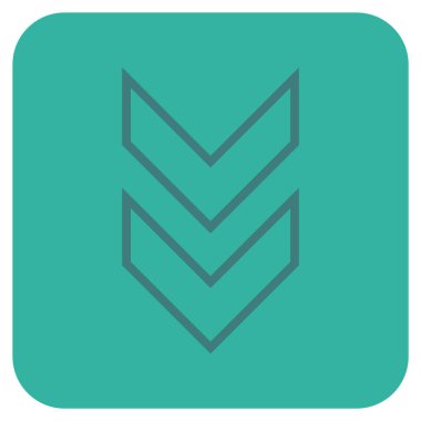 Düz kare vektör simgesi kaydır