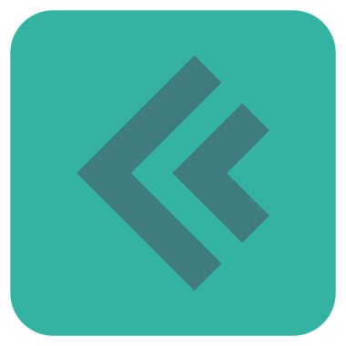 Sol düz kare vektör simge vardiya