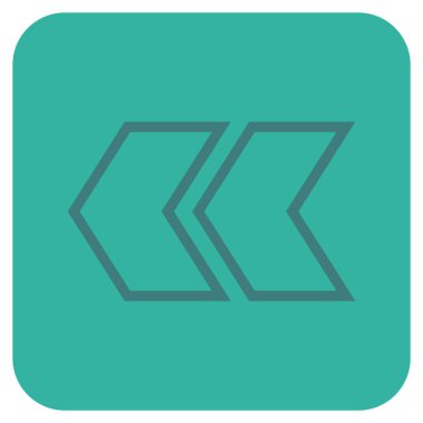 Sol düz kare vektör simge vardiya