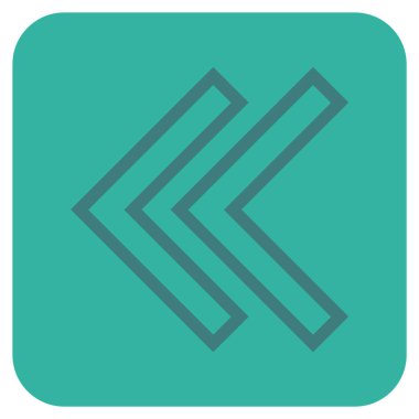 Sol düz kare vektör simge vardiya