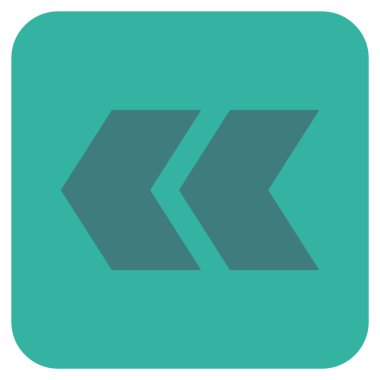 Sol düz kare vektör simge vardiya