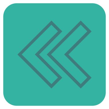 Sol düz kare vektör simge vardiya