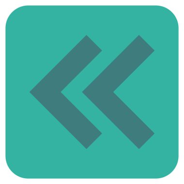 Sol düz kare vektör simge vardiya