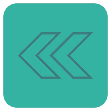 Sol düz kare vektör simge vardiya