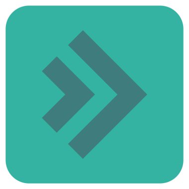 ÜST KRKT değil düz vektör simgesi kare