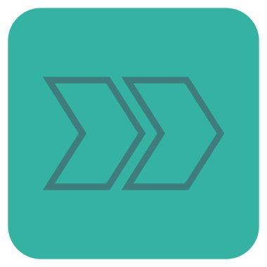 ÜST KRKT değil düz vektör simgesi kare