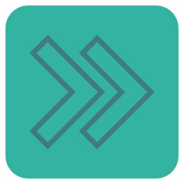 ÜST KRKT değil düz vektör simgesi kare