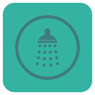 Duş düz kare vektör simgesi