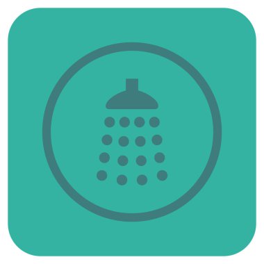 Duş düz kare vektör simgesi