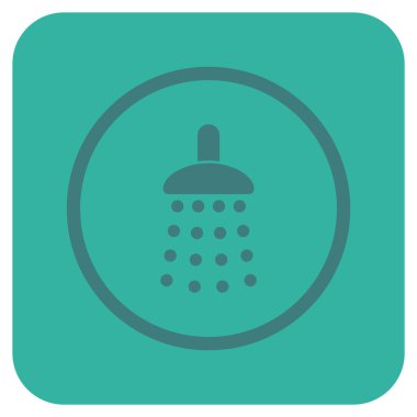 Duş düz kare vektör simgesi